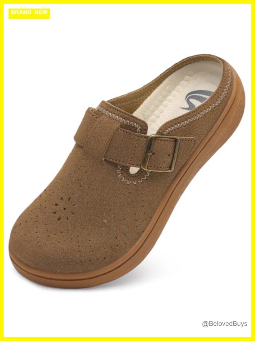 Wide Width Slip On Clogs Mules Zero Drop Suede Diabetic Shoes